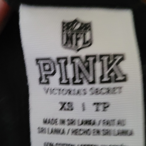 NFL Steelers Pink Victoria Secret Black Tee with Gold Logo - Picture 4 of 4